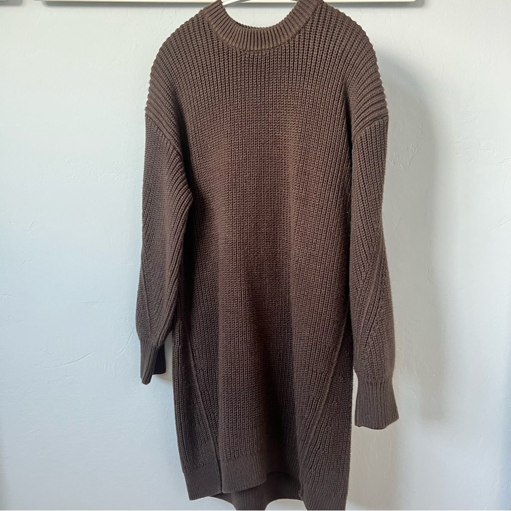 GU x rokh Brown Sweater Dress